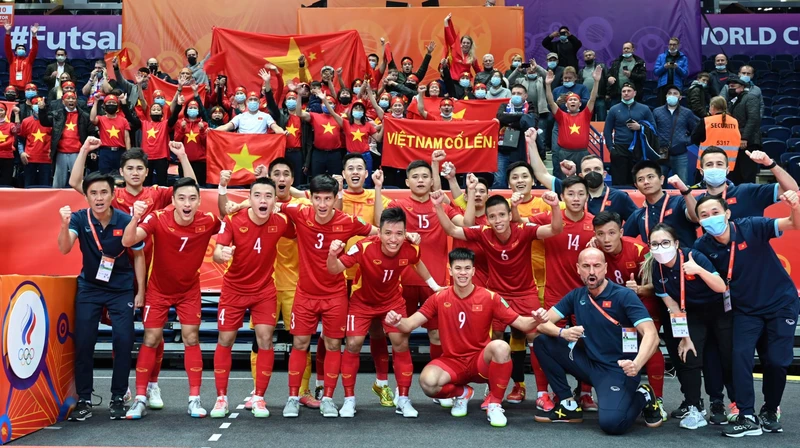 Đội tuyển futsal Việt Nam khép lại hành trình tại Futsal World Cup 2021. (Ảnh: VFF)