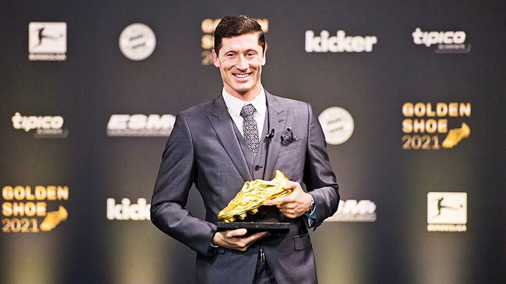 Lewandowski giành Chiếc giày vàng châu Âu