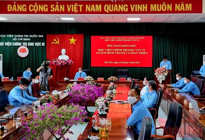 Quang cảnh hội thảo tại Học viện Chính trị khu vực IV, TP Cần Thơ.