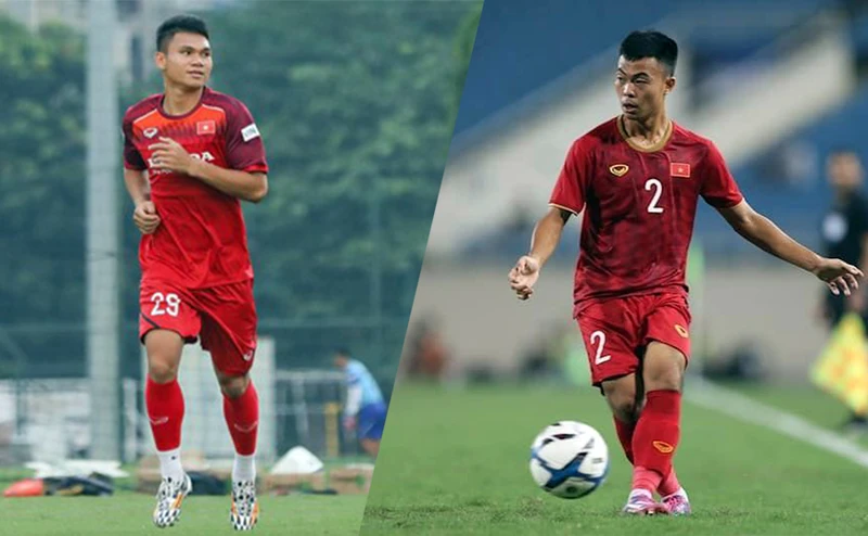 Thanh Thịnh (phải) và Xuân Mạnh (trái) được triệu tập bổ sung vào đội tuyển Việt Nam. (Ảnh: VFF)