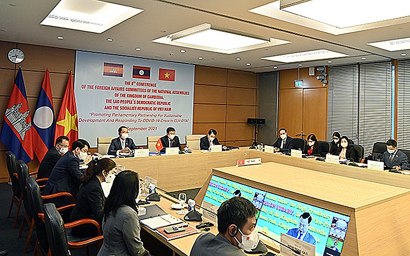 Đoàn đại biểu Việt Nam tham dự Hội nghị từ điểm cầu Hà Nội.