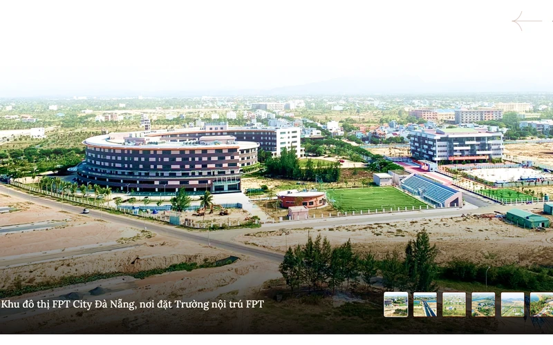 Khu đô thị FPT City Đà Nẵng, nơi dự kiến đặt Trường nội trú FPT. (Ảnh: website FPT)