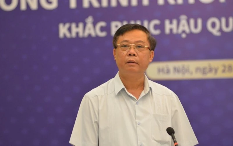 Phó Tổng Cục trưởng Du lịch Phạm Văn Thủy phát biểu tại lễ phát động. (Ảnh: TUÁN NAM)