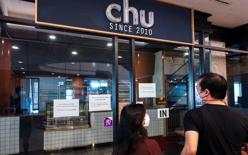 Một nhà hàng ở Bangkok, Thái Lan buộc phải đóng cửa do ảnh hưởng của dịch Covid-19. (Ảnh: Reuters)