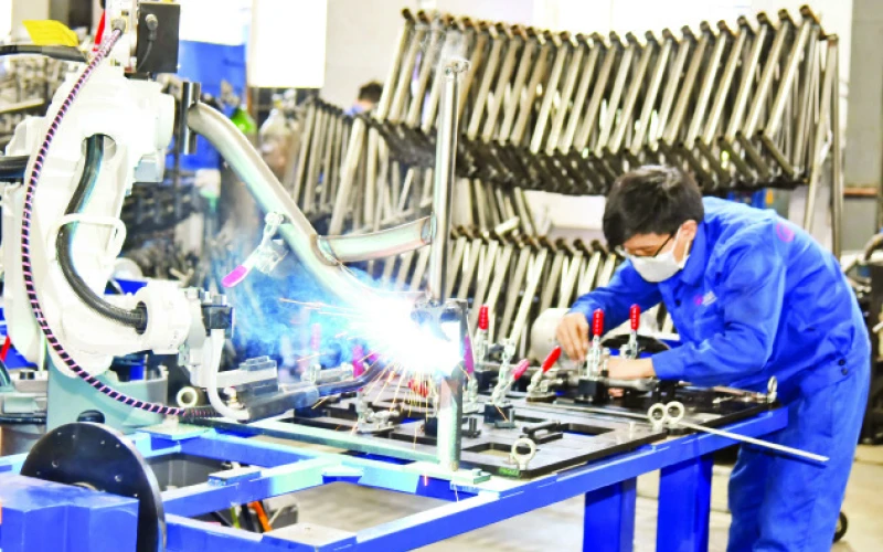 Hoạt động sản xuất tại Công ty cổ phần Thống Nhất Hà Nội (Cụm công nghiệp vừa và nhỏ Từ Liêm).