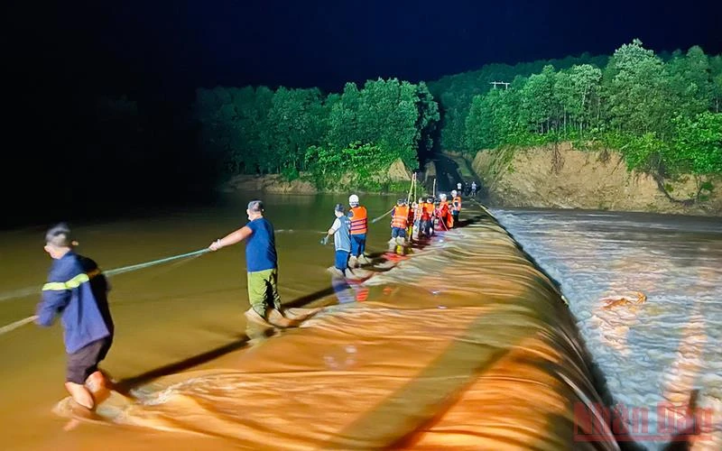 Khu vực Suối 1, xã Cam Tuyền, huyện Cam Lộ, nơi 3 người mắc kẹt vừa được cứu hộ.