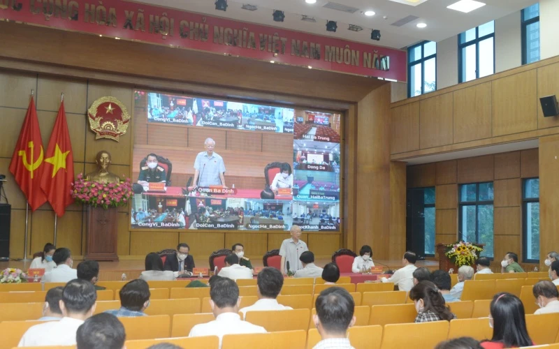 Tổng Bí thư Nguyễn Phú Trọng phát biểu tại Hội nghị tiếp xúc cử tri Hà Nội, ngày 9/10.