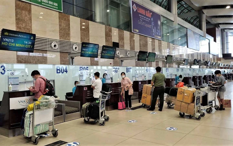Chuyến bay đầu tiên của Vietnam Airlines từ Hà Nội là VN213 đi TP Hồ Chí Minh lúc 14 giờ 30 phút. (Ảnh: Cục Hàng không Việt Nam)