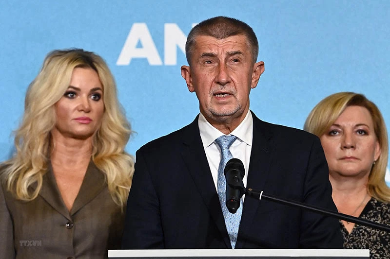 Thủ tướng CH Séc Andrej Babis thừa nhận thất bại của đảng Phong trào ANO cầm quyền sau khi kết quả bầu cử Hạ viện được công bố, tại Praha, ngày 9/10. (Ảnh: AFP/TTXVN)
