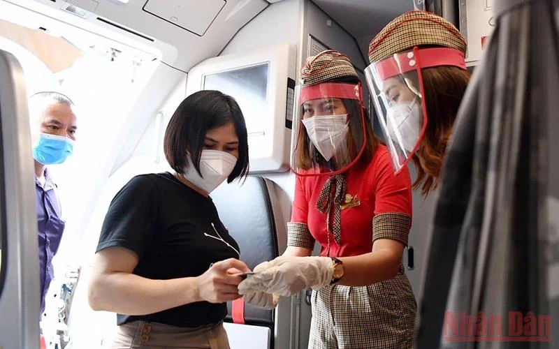 Hãng hàng không Vietjet Air miễn phí xét nghiệm cho hành khách khởi hành từ TP Hồ Chí Minh.