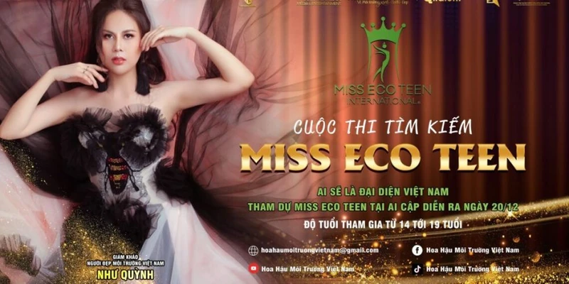 Tìm kiếm gương mặt đại diện Việt Nam tham dự cuộc thi "Miss Eco Teen International"