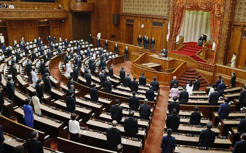 Toàn cảnh một phiên họp Quốc hội Nhật Bản ở Tokyo. (Ảnh: Kyodo/TTXVN)