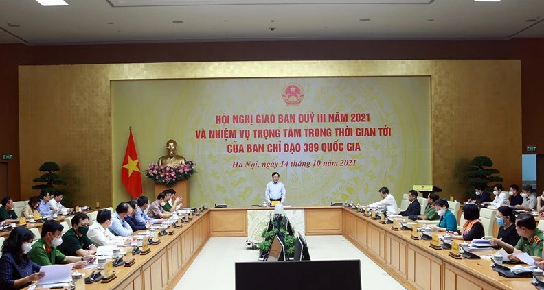 Phó Thủ tướng Thường trực Chính phủ Phạm Bình Minh chủ trì hội nghị. (Ảnh: VGP/Hải Minh)
