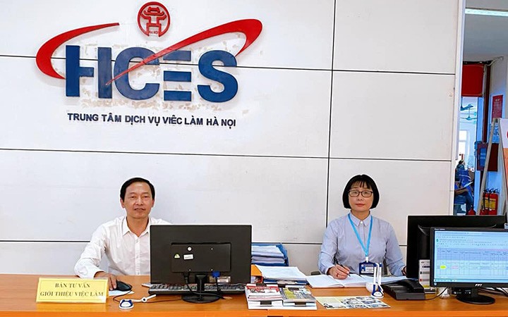 Trung tâm Dịch vụ việc làm Hà Nội, địa chỉ hỗ trợ thông tin về bảo hiểm thất nghiệp cho người lao động (Ảnh chụp trước ngày 27/4/2021: HCES). 