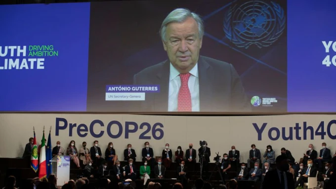 Tổng thư ký Liên hợp quốc cảnh báo các mục tiêu khí hậu đang chệch hướng và trái đất có thể nóng lên 2,7 độ C vào năm 2030 - Ảnh: Getty