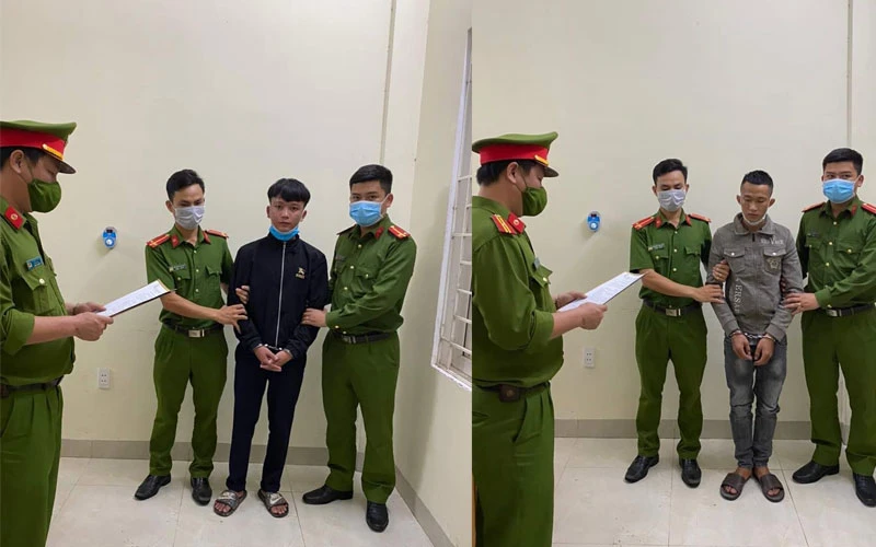 Công an huyện Quảng Trạch tạm giữ hình sự 2 đối tượng đánh học sinh.