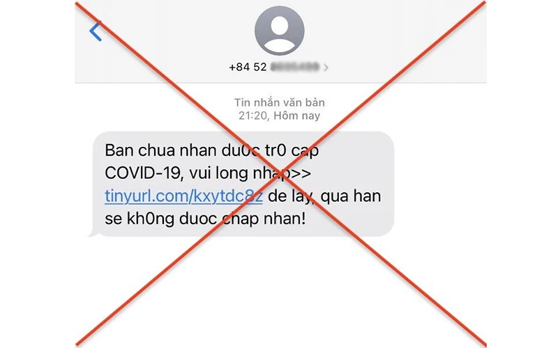 Cảnh báo các tin nhắn lừa đảo thông báo về việc nhận trợ cấp Covid-19