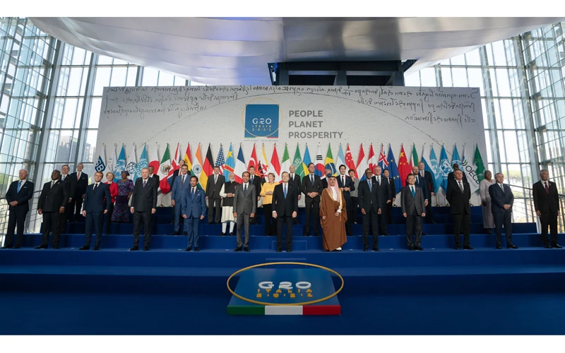 Các nhà lãnh đạo G20 tại Hội nghị cấp cao tổ chức ở Italia. (Ảnh G20.org)