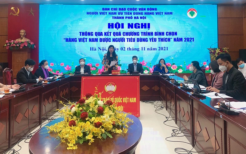 Ban tổ chức Chương trình Bình chọn Hàng Việt Nam được người tiêu dùng yêu thích TP Hà Nội thông tin về kết quả bình chọn năm 2021.