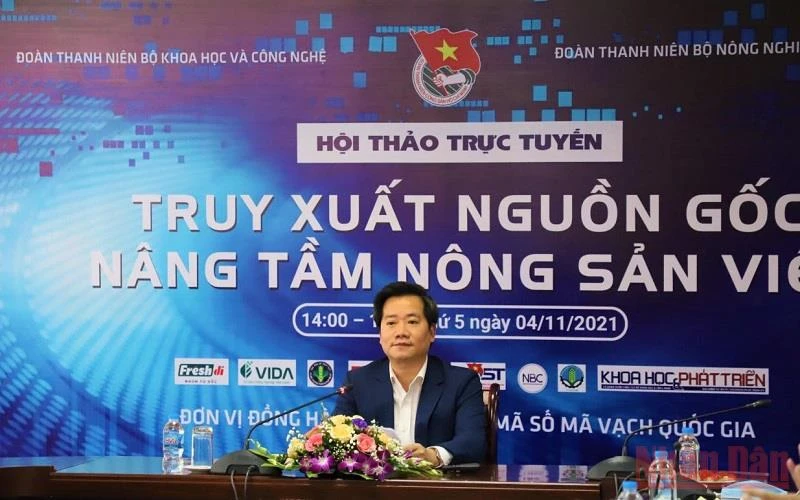 Ông Nguyễn Hoàng Linh, Phó Tổng cục trưởng Tiêu chuẩn Đo lường Chất lượng (Bộ Khoa học và Công nghệ) phát biểu tại hội thảo.