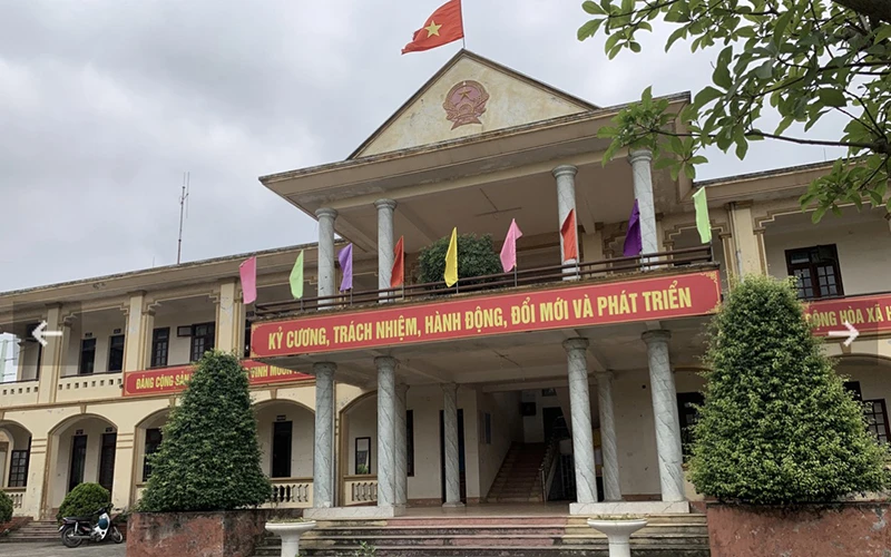 Trụ sở UBND xã Yên Sơn, huyện Quốc Oai, Hà Nội. Ảnh: Dân Việt
