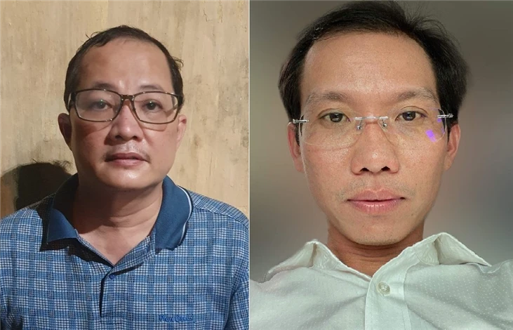 Bị can Nguyễn Minh Quân (trái) và bị can Nguyễn Văn Lợi (phải). (Ảnh: http://bocongan.gov.vn/)