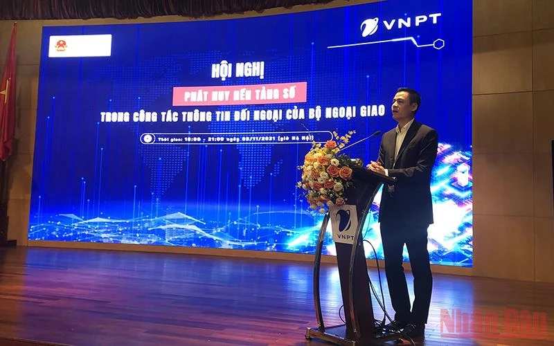 Thứ trưởng Ngoại giao Đặng Hoàng Giang phát biểu tại hội nghị.