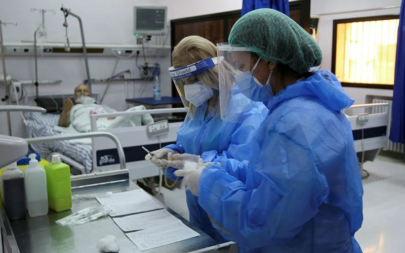 Bệnh viện điều trị bệnh nhân Covid-19 tại Syria. Ảnh: REUTERS.
