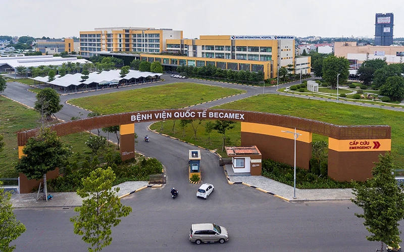 Bệnh viện Đa khoa quốc tế Becamex ở thành phố Thuận An, tỉnh Bình Dương.