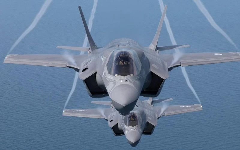 Máy bay chiến đấu tàng hình F-35 mà Mỹ dự định bán cho UAE. (Ảnh The Times/GETTY IMAGES)