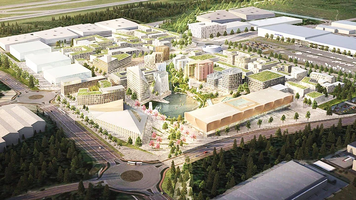 Bản quy hoạch xây dựng thành phố Oslo Airport City của Na Uy. Ảnh: BOLD BUSINESS