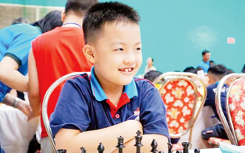 Trần Ðức Duy xuất sắc vô địch lứa tuổi U8 Cờ vua trẻ châu Á online 2021. Ảnh | Lâm Minh Châu