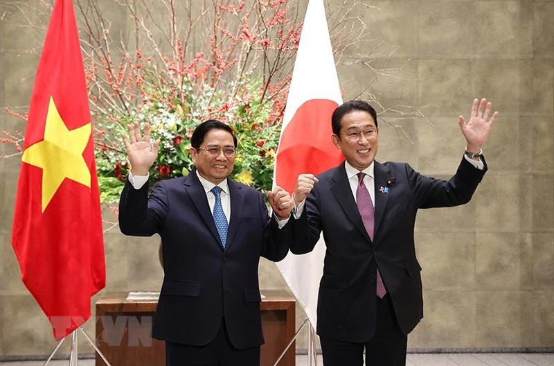 Lễ đón Thủ tướng Phạm Minh Chính thăm chính thức Nhật Bản