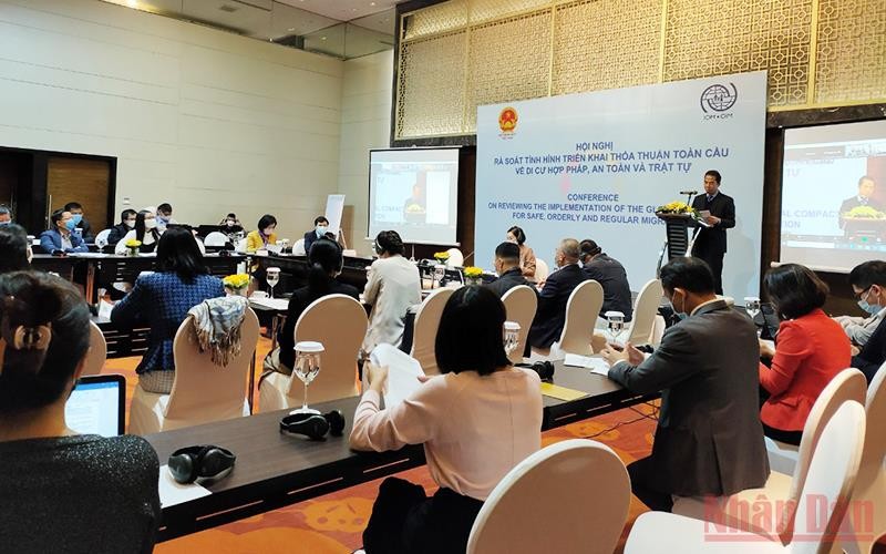 Thứ trưởng Ngoại giao Tô Anh Dũng phát biểu tại Hội nghị rà soát tình hình triển khai Thỏa thuận GCM diễn ra ngày 22/11 vừa qua tại Hà Nội. 