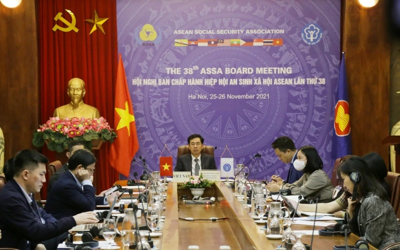 Phó Tổng Giám đốc Đào Việt Ánh chủ trì hội nghị tại điểm cầu Việt Nam.