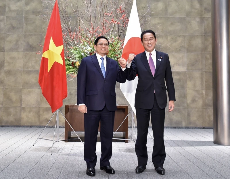 Thủ tướng Phạm Minh Chính và Thủ tướng Nhật Bản Kishida Fumio. 