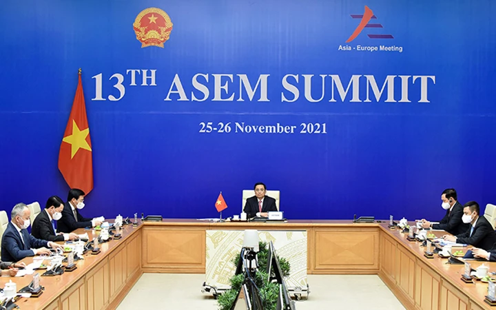 Thủ tướng Chính phủ Phạm Minh Chính tham dự Hội nghị cấp cao Á-Âu (ASEM)(Ảnh: Đức Anh).