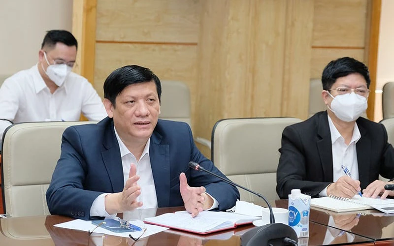 Bộ trưởng Nguyễn Thanh Long phát biểu tại cuộc họp. 