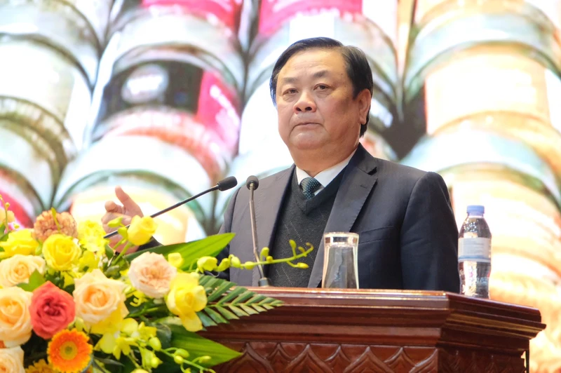 Bộ trưởng Nông nghiệp và Phát triển nông thôn Lê Minh Hoan tại Hội nghị (Ảnh: HƯƠNG QUỲNH)