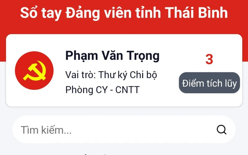 Từ năm 2022, Đảng bộ tỉnh Thái Bình triển khai “Sổ tay đảng viên điện tử”