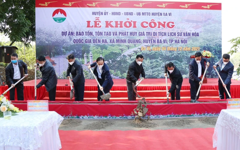 Lễ khởi công dự án bảo tồn, tôn tạo di tích cấp quốc gia đền Hạ.