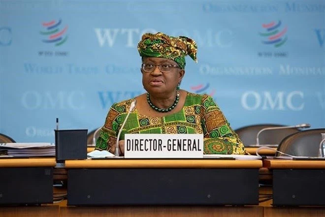 Theo Tổng Giám đốc WTO Okonjo Iweala, thỏa thuận vừa đạt được sẽ làm giảm các chi phí liên quan đến thương mại dịch vụ tới 150 tỷ USD mỗi năm. (Ảnh: THX/TTXVN)