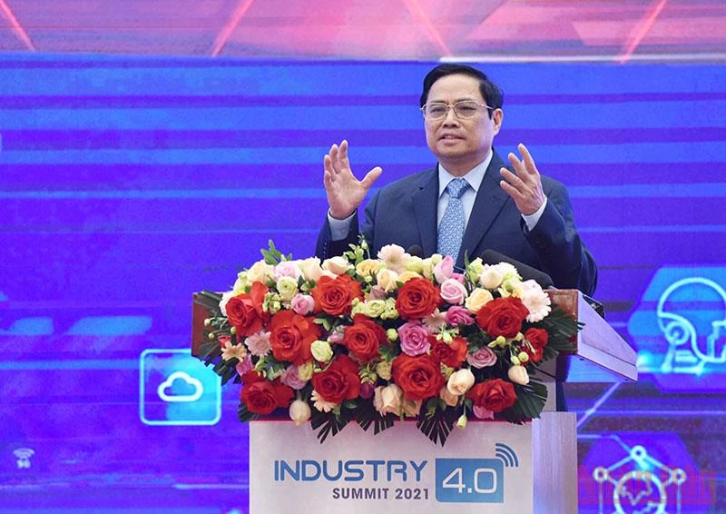 Thủ tướng Phạm Minh Chính phát biểu tại Diễn đàn. (Ảnh: TRẦN HẢI)