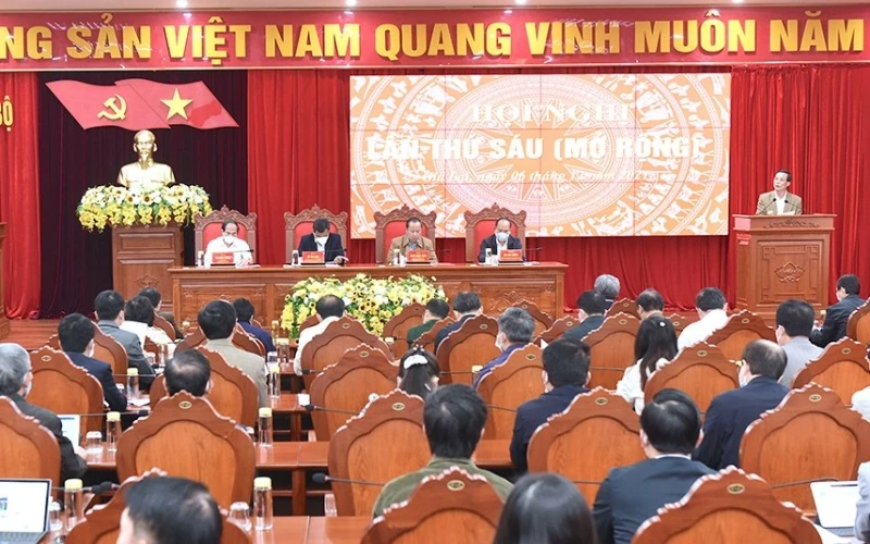 Quang cảnh Hội nghị lần thứ 6 (khóa XVI) Ban Chấp hành Đảng bộ tỉnh Gia Lai.