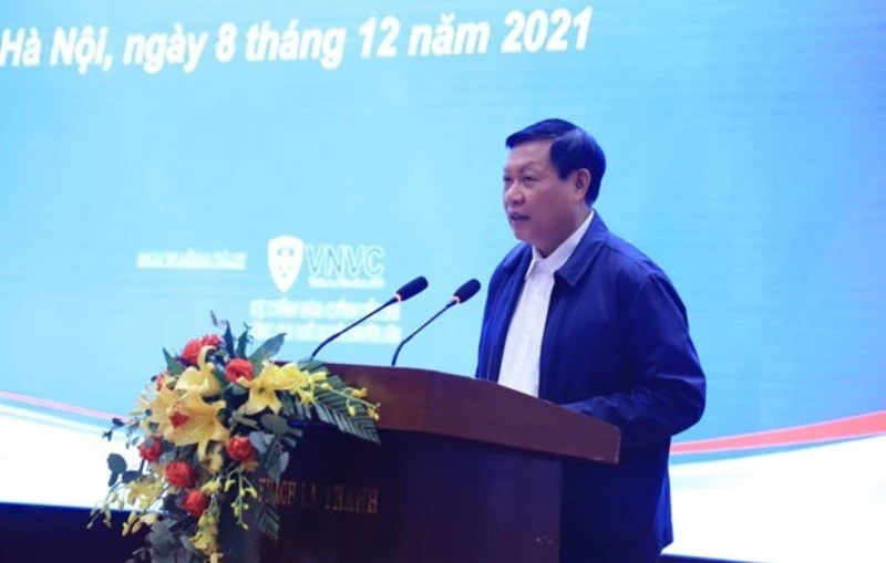 Thứ trưởng Y tế Đỗ Xuân Tuyên phát biểu tại buổi lễ. (Ảnh: Vietnam+)