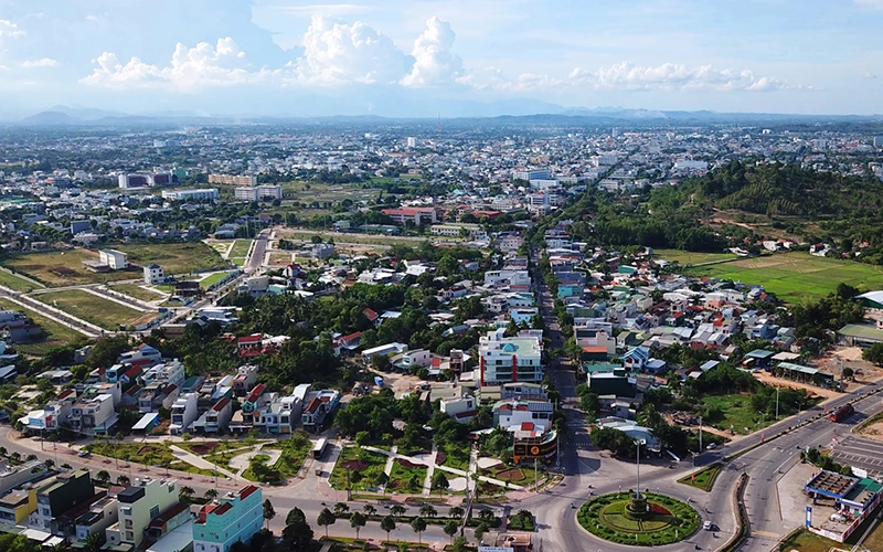 Thành phố Quảng Ngãi, tỉnh Quảng Ngãi đang là vùng xanh.
