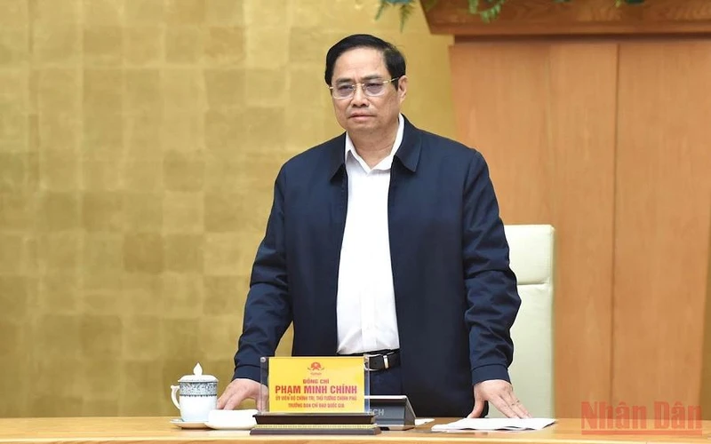 Thủ tướng Phạm Minh Chính chủ trì cuộc họp trực tuyến của Ban Chỉ đạo với 63 tỉnh, thành phố.