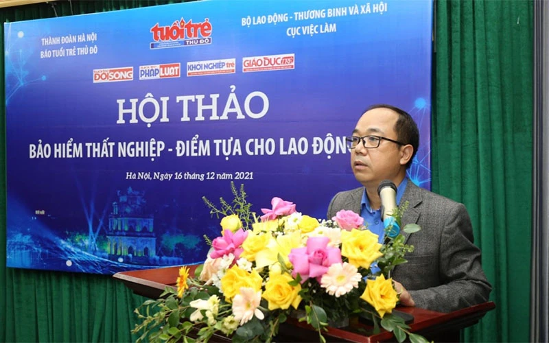 Ông Nguyễn Mạnh Hưng - Tổng Biên tập báo Tuổi trẻ Thủ đô, phát biểu khai mạc hội thảo. (Ảnh: BTC)