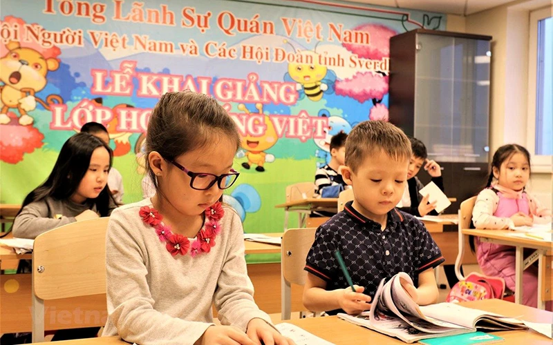 Lớp học tiếng Việt ở Ekaterinburg (Nga). Ảnh: DƯƠNG TRÍ/Vietnam+