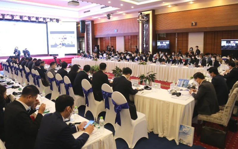 Quang cảnh Hội nghị xúc tiến đầu tư các doanh nghiệp Nhật Bản vào tỉnh Quảng Ninh năm 2021.